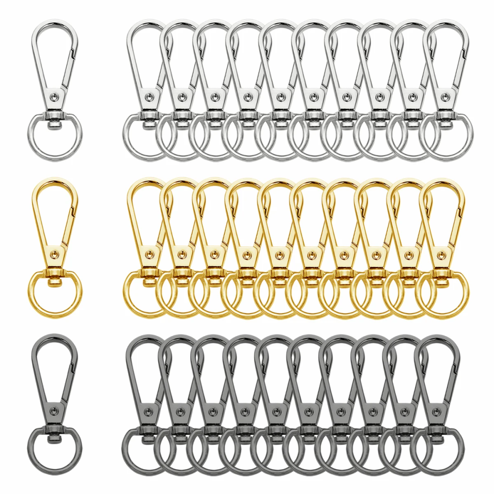 15/30pcs Alloy Rotatable Lobster Clasp Metal Keychains,Suitable for DIY Lanyards,Keychains,Hardware Accessories,crafts,gifts 15/30pcs Alloy Rotatable Lobster Clasp Metal Keychains,Suitable for DIY Lanyards,Keychains,Hardware Accessories,crafts,gifts
