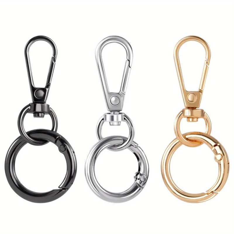 3/6/15 Sets Swivel Snap Hooks Double Opening Keychain Clip Rings Metal Lobster Claw Clasp for Hardware Crafts Lanyard Making 3/6/15 Sets Swivel Snap Hooks Double Opening Keychain Clip Rings Metal Lobster Claw Clasp for Hardware Crafts Lanyard Making