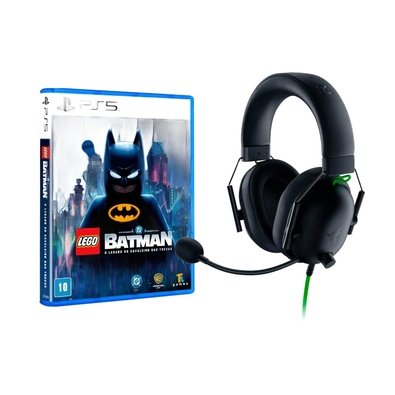 Kit Headset Gamer Razer BlackShark V2 X, Drivers 50mm + Jogo LEGO BATMAN O LEGADO DO CAVALEIRO DAS TREVAS - PS5 Kit Headset Gamer Razer BlackShark V2 X, Drivers 50mm + Jogo LEGO BATMAN O LEGADO DO CAVALEIRO DAS TREVAS - PS5