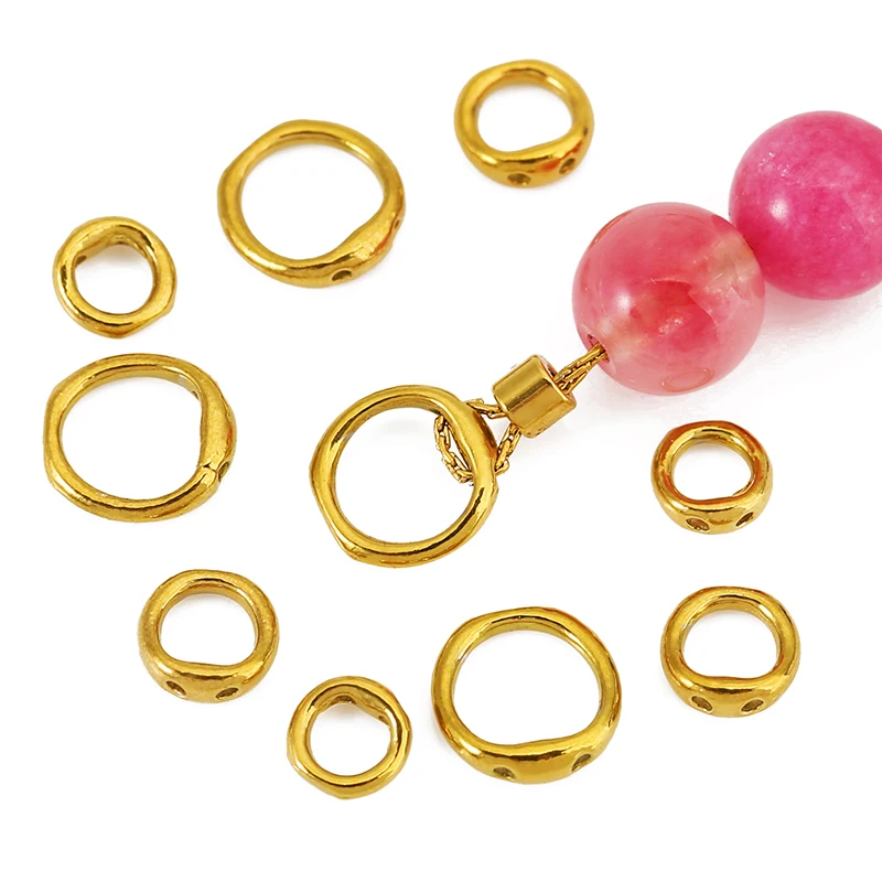30pcs 5/6/8mm Stainless Steel Beading Supplies Necklace Clasps Double Hole End Connectors Hooks for DIY Jewelry Making Finding 30pcs 5/6/8mm Stainless Steel Beading Supplies Necklace Clasps Double Hole End Connectors Hooks for DIY Jewelry Making Finding