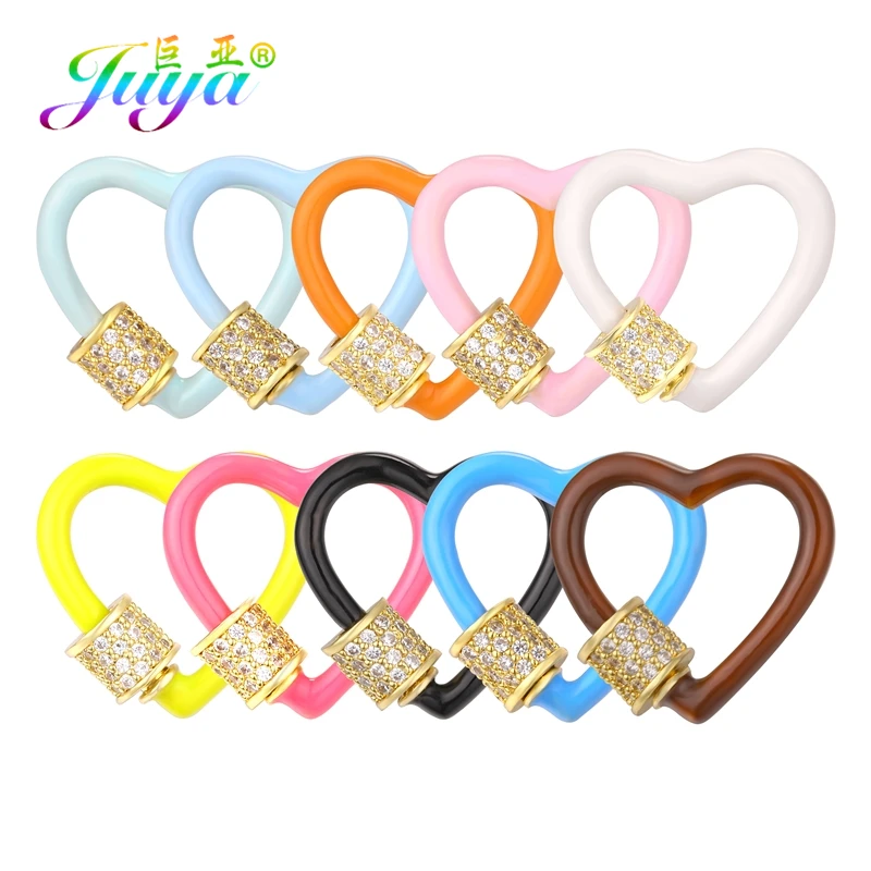 Juya Handicraft Jewelry Handmade Enamel Colorful Fastener Carabiner Screw Lock Clasps Accessories For DIY Pendant Jewelry Making Juya Handicraft Jewelry Handmade Enamel Colorful Fastener Carabiner Screw Lock Clasps Accessories For DIY Pendant Jewelry Making