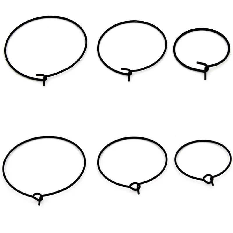 20Pcs 20mm 25mm 30mm Stainless Steel Black Circle Earwire Hoops Loop Earrings for DIY Dangle Earring Jewelry Making Supplies 20Pcs 20mm 25mm 30mm Stainless Steel Black Circle Earwire Hoops Loop Earrings for DIY Dangle Earring Jewelry Making Supplies