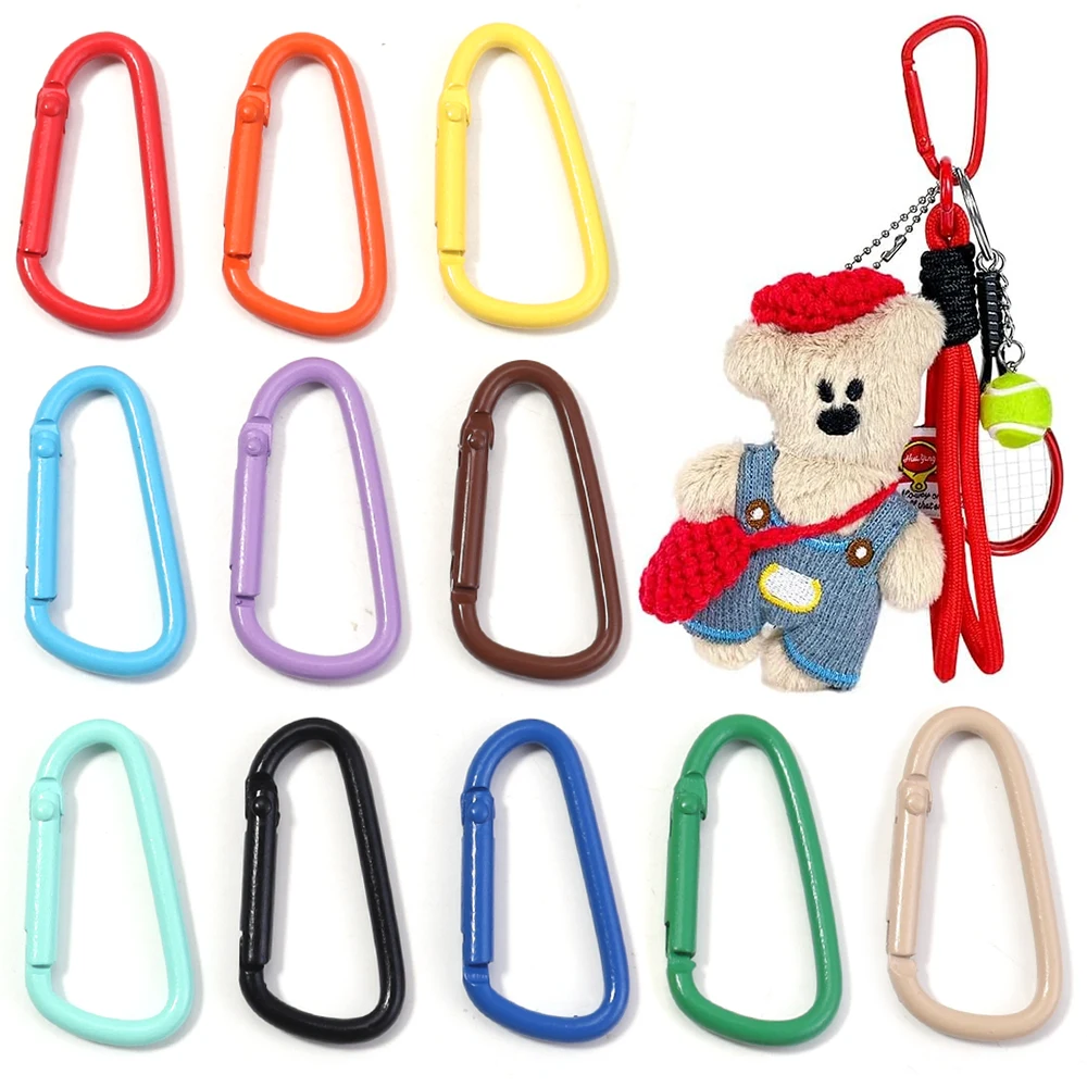10pcs Colorful Carabiner Clip Alloy Keychain Clasps Hook 45X24mm D-ring Spring Snap Buckle For DIY Jewelry Making Accessories 10pcs Colorful Carabiner Clip Alloy Keychain Clasps Hook 45X24mm D-ring Spring Snap Buckle For DIY Jewelry Making Accessories