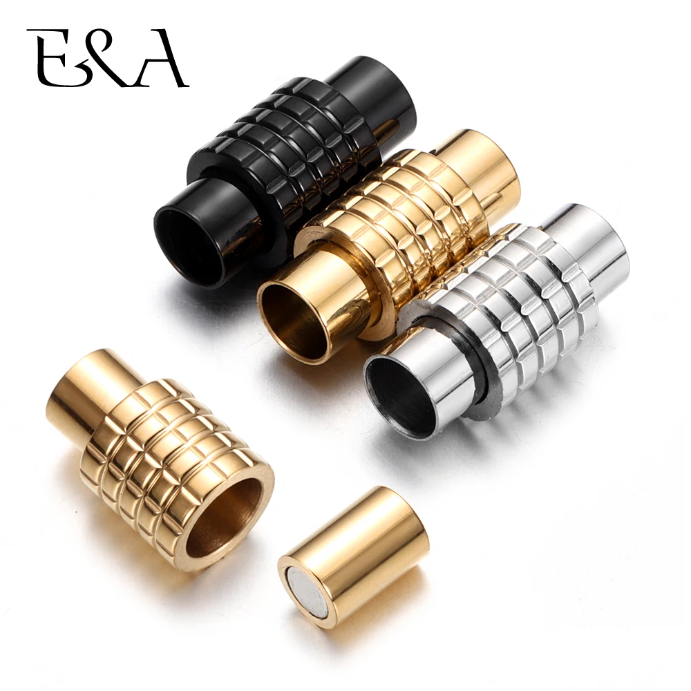 Stainless Steel Magnetic Clasps 6mm Hole Size for Leather Cord Magnet Lace Buckle Bracelet Jewelry DIY Making Accessories Stainless Steel Magnetic Clasps 6mm Hole Size for Leather Cord Magnet Lace Buckle Bracelet Jewelry DIY Making Accessories