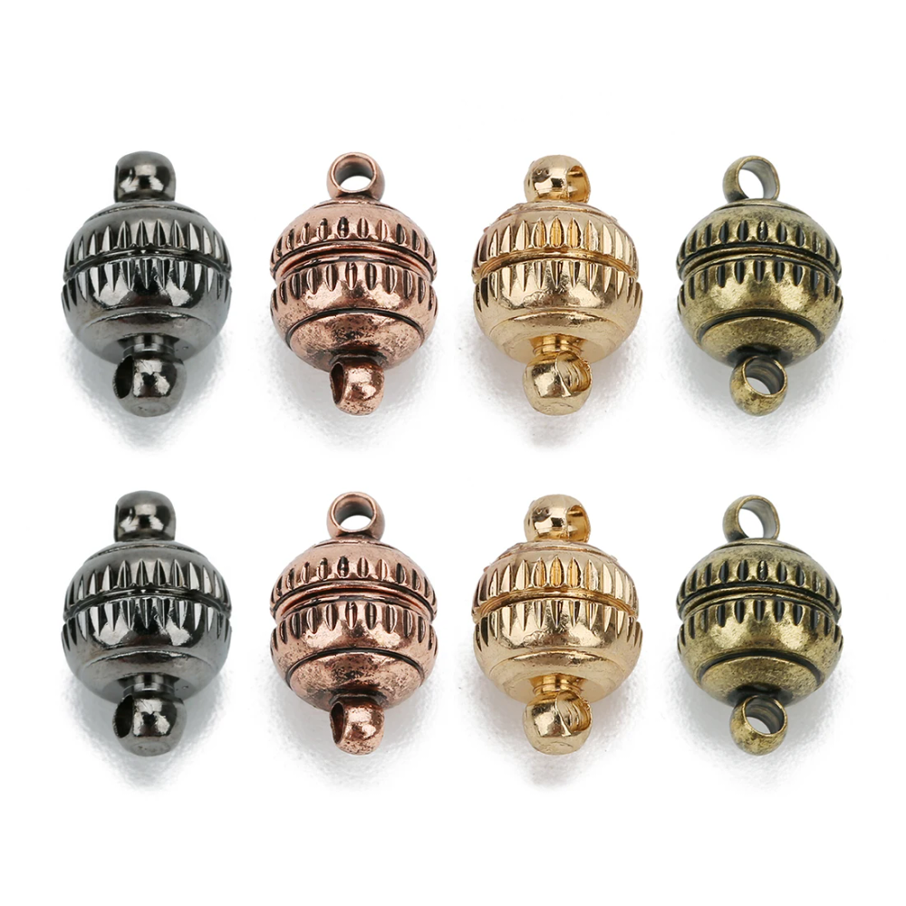 5pcs/lot Copper Strong Magnetic Clasps Round End Clasp Connectors For Jewelry Making DIY Handmade Bracelet Necklaces Accessories 5pcs/lot Copper Strong Magnetic Clasps Round End Clasp Connectors For Jewelry Making DIY Handmade Bracelet Necklaces Accessories