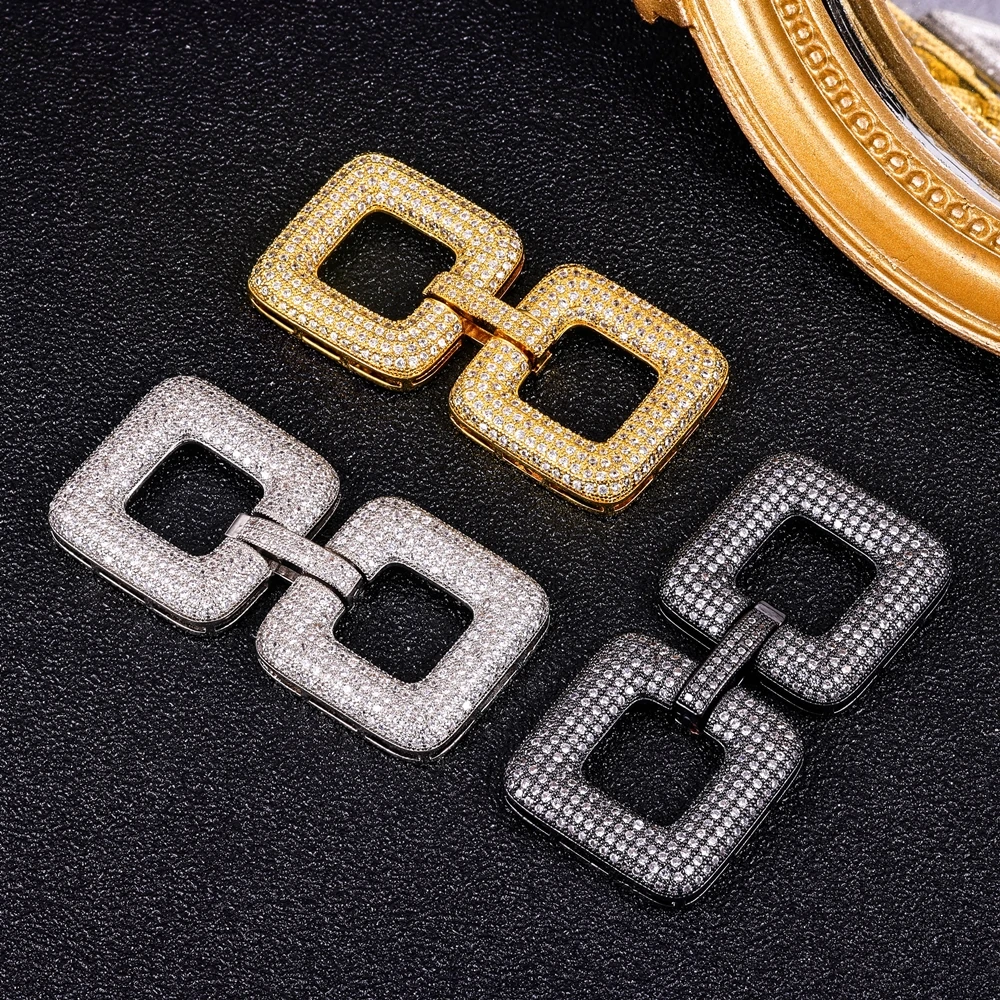 Juya DIY Copper 18K Gold Plated Pendant Connector Fastener Buttob Lock Clasps For Needlework Natural Stone Pearls Jewelry Making Juya DIY Copper 18K Gold Plated Pendant Connector Fastener Buttob Lock Clasps For Needlework Natural Stone Pearls Jewelry Making