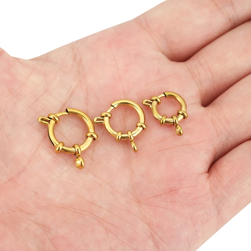 2pcs 12 14 16 mm Stainless Steel Spring Clasps Bracelets Hooks PVD Never Fade Necklace Connectors For Diy Jewelry Accessories 2pcs 12 14 16 mm Stainless Steel Spring Clasps Bracelets Hooks PVD Never Fade Necklace Connectors For Diy Jewelry Accessories