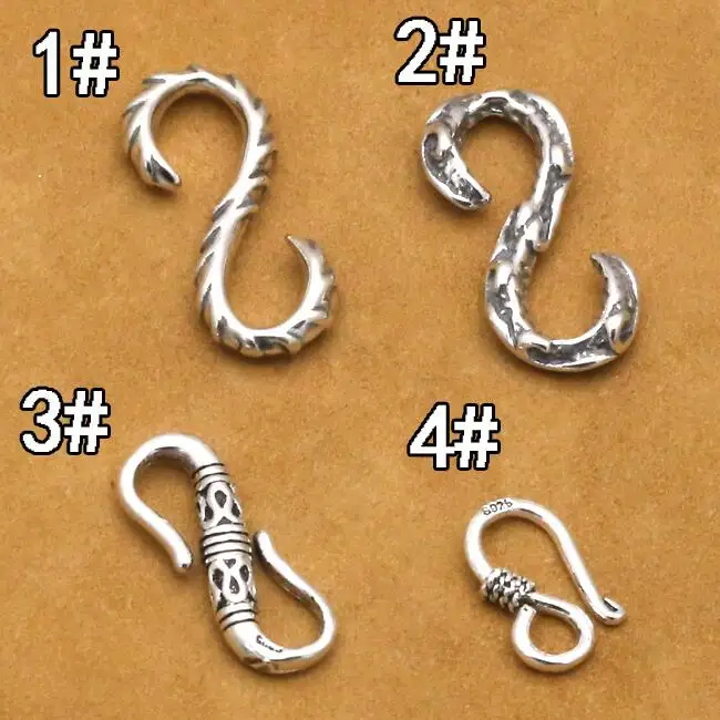 Handmade 100% 925 Silver Jewelry Hook Sterling Silver Jewelry Claps Pure Silver DIY Jewelry S Hook Handmade 100% 925 Silver Jewelry Hook Sterling Silver Jewelry Claps Pure Silver DIY Jewelry S Hook