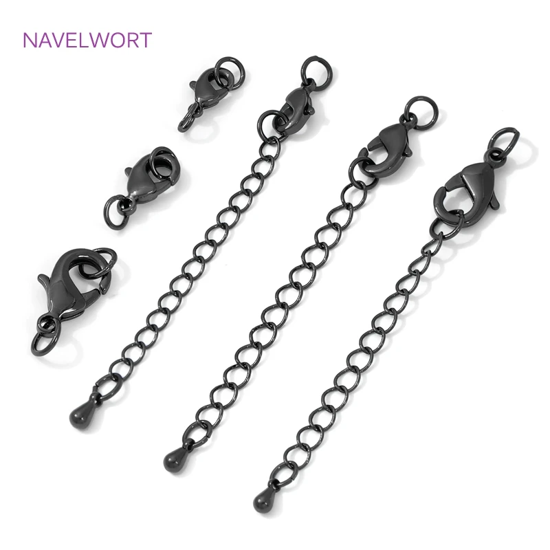 Black Color Brass Lobster Clasp&Extender Chain,Clasp for jewelry,DIY Bracelet Necklace Making Accessories,Connectors For Jewelry Black Color Brass Lobster Clasp&Extender Chain,Clasp for jewelry,DIY Bracelet Necklace Making Accessories,Connectors For Jewelry