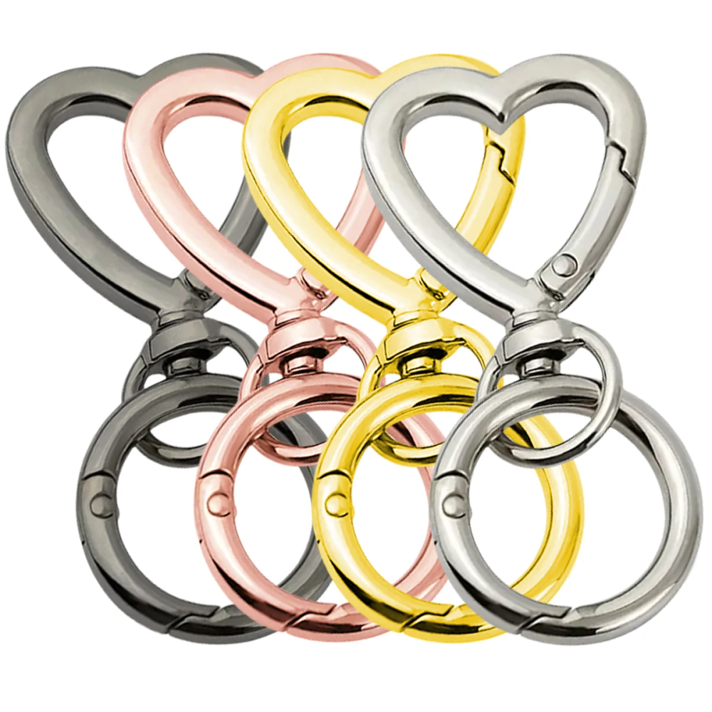 5/10/20/40 Sets Double Opening Swivel Keychain Clips Heart Spring Clasp Hooks Snap Rings for Lanyards Crafts Camping Hiking Gift 5/10/20/40 Sets Double Opening Swivel Keychain Clips Heart Spring Clasp Hooks Snap Rings for Lanyards Crafts Camping Hiking Gift