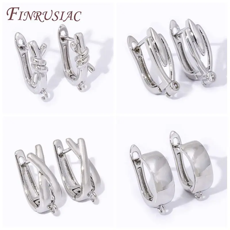 18K Gold Plated Brass with Zircon Earring Hook Clasps For DIY Women's Earring Making,Earwires Fasteners Findings 18K Gold Plated Brass with Zircon Earring Hook Clasps For DIY Women's Earring Making,Earwires Fasteners Findings