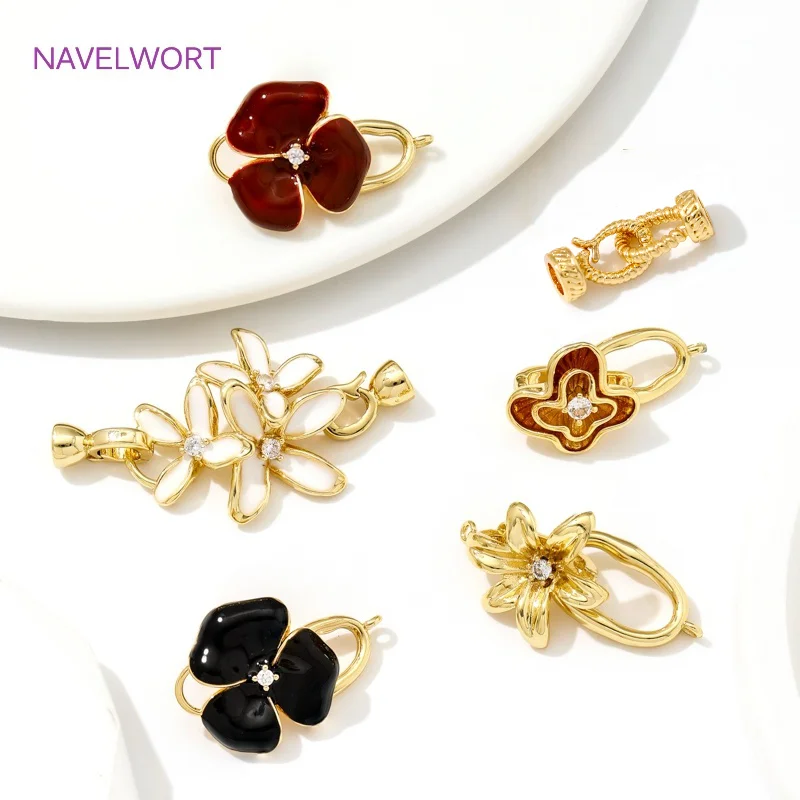 Multi Styles 18K Gold Plated Brass Pearl Clasp Connector Clasps Accessories,Fastener For Jewelry,DIY Jewelry Making Supplies Multi Styles 18K Gold Plated Brass Pearl Clasp Connector Clasps Accessories,Fastener For Jewelry,DIY Jewelry Making Supplies