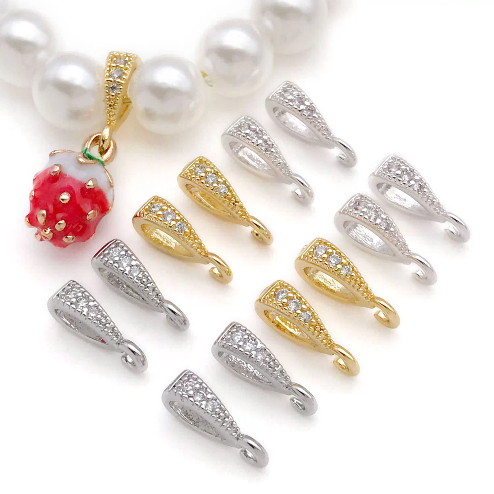5pcs 18K Real Gold Plated Brass Melon Seed Buckle Connectors, Inlaid Zircon For DIY Bracelet Necklace Jewelry Making Accessories 5pcs 18K Real Gold Plated Brass Melon Seed Buckle Connectors, Inlaid Zircon For DIY Bracelet Necklace Jewelry Making Accessories