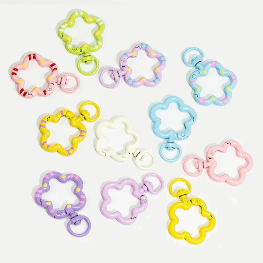 5pcs Flower Snap Hook Trigger Clips Buckles For Keychain Lobster Lobster Clasp Hooks for Necklace Key Ring Clasp Jewelry Supply 5pcs Flower Snap Hook Trigger Clips Buckles For Keychain Lobster Lobster Clasp Hooks for Necklace Key Ring Clasp Jewelry Supply