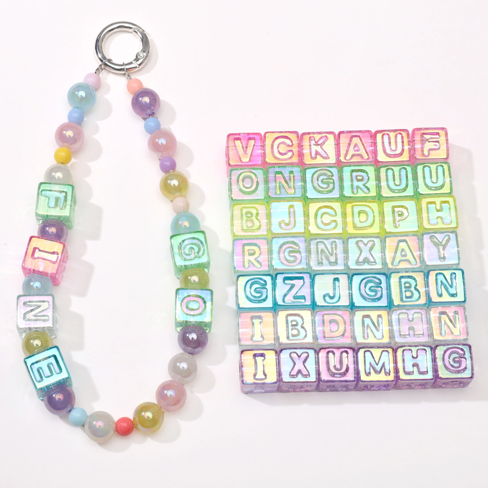 10Pcs beading Colorful Clear Letter Beads Acrylic UV Letter Beads Spacer Beads Girls Gifts Jewelry Making DIY Accessories 10Pcs beading Colorful Clear Letter Beads Acrylic UV Letter Beads Spacer Beads Girls Gifts Jewelry Making DIY Accessories