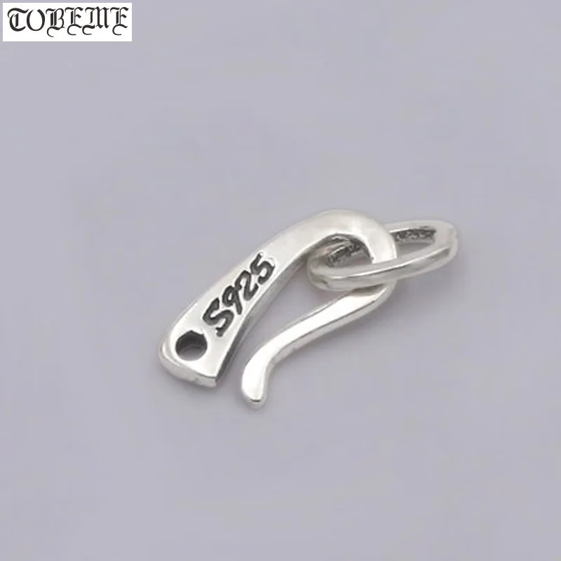 Handmade 100% 925 Silver Clasp and Hook DIY Bracelet Class Hook Sterling Silver Jewelry Findings Clasp and hook