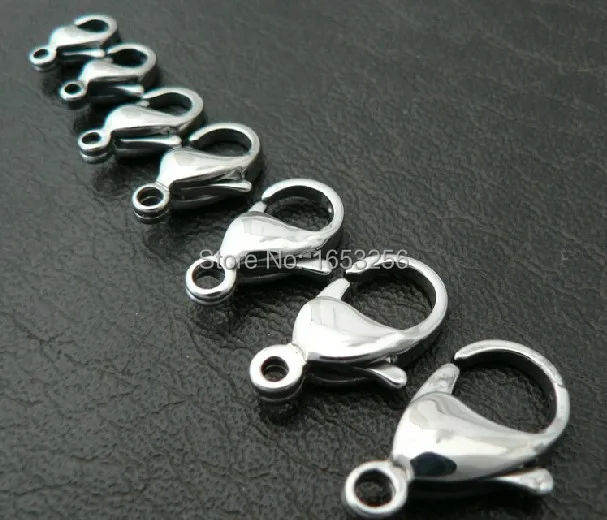 100pcs/ Lot 13mm Stainless Steel Lobster Clasp fit necklace Jewelry Findings Marking DIY 100pcs/ Lot 13mm Stainless Steel Lobster Clasp fit necklace Jewelry Findings Marking DIY