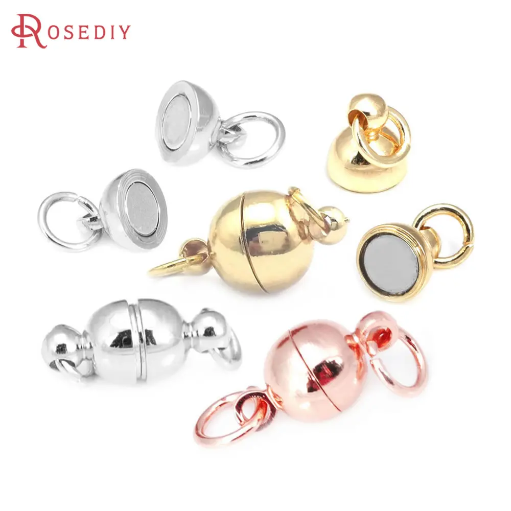 18K Gold Color Oval and Round Ball Magnetic Necklace Bracelets Connect Clasps High Quality Jewelry Making Findings 18K Gold Color Oval and Round Ball Magnetic Necklace Bracelets Connect Clasps High Quality Jewelry Making Findings