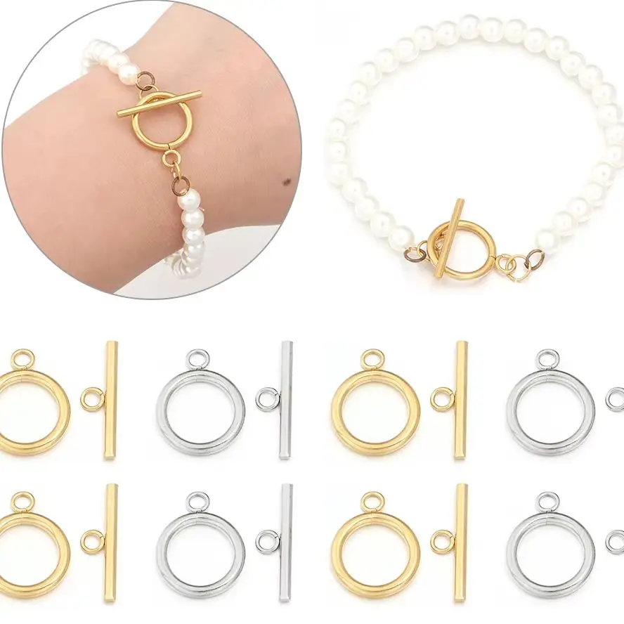 4 sets/Lot High Quality Stainless Steel Toggle Clasps Bracelet OT Clasps Connectors for DIY Bracelet Necklace Jewelry Findings M 4 sets/Lot High Quality Stainless Steel Toggle Clasps Bracelet OT Clasps Connectors for DIY Bracelet Necklace Jewelry Findings M