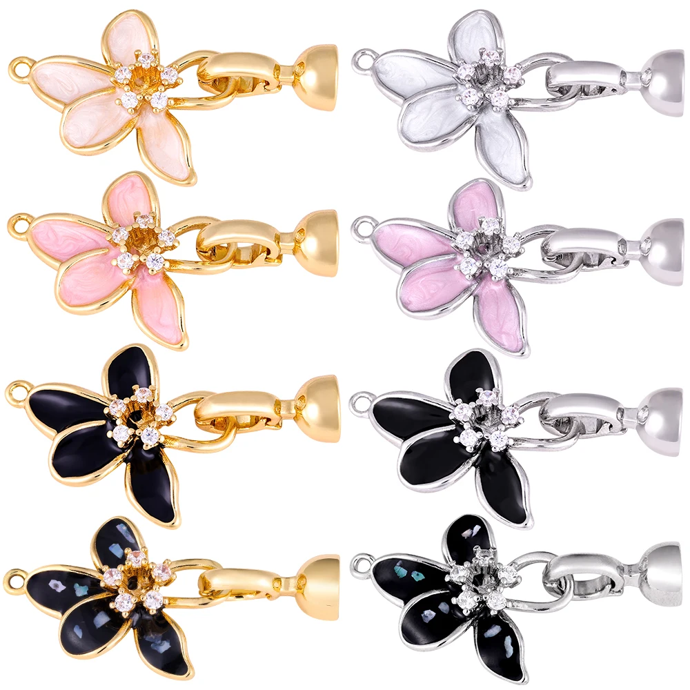 Juya Handmade Decorative Flower Connector Fastener Lock Hooks Clasps Accessories For DIY Women Fashion Needlework Jewelry Making Juya Handmade Decorative Flower Connector Fastener Lock Hooks Clasps Accessories For DIY Women Fashion Needlework Jewelry Making