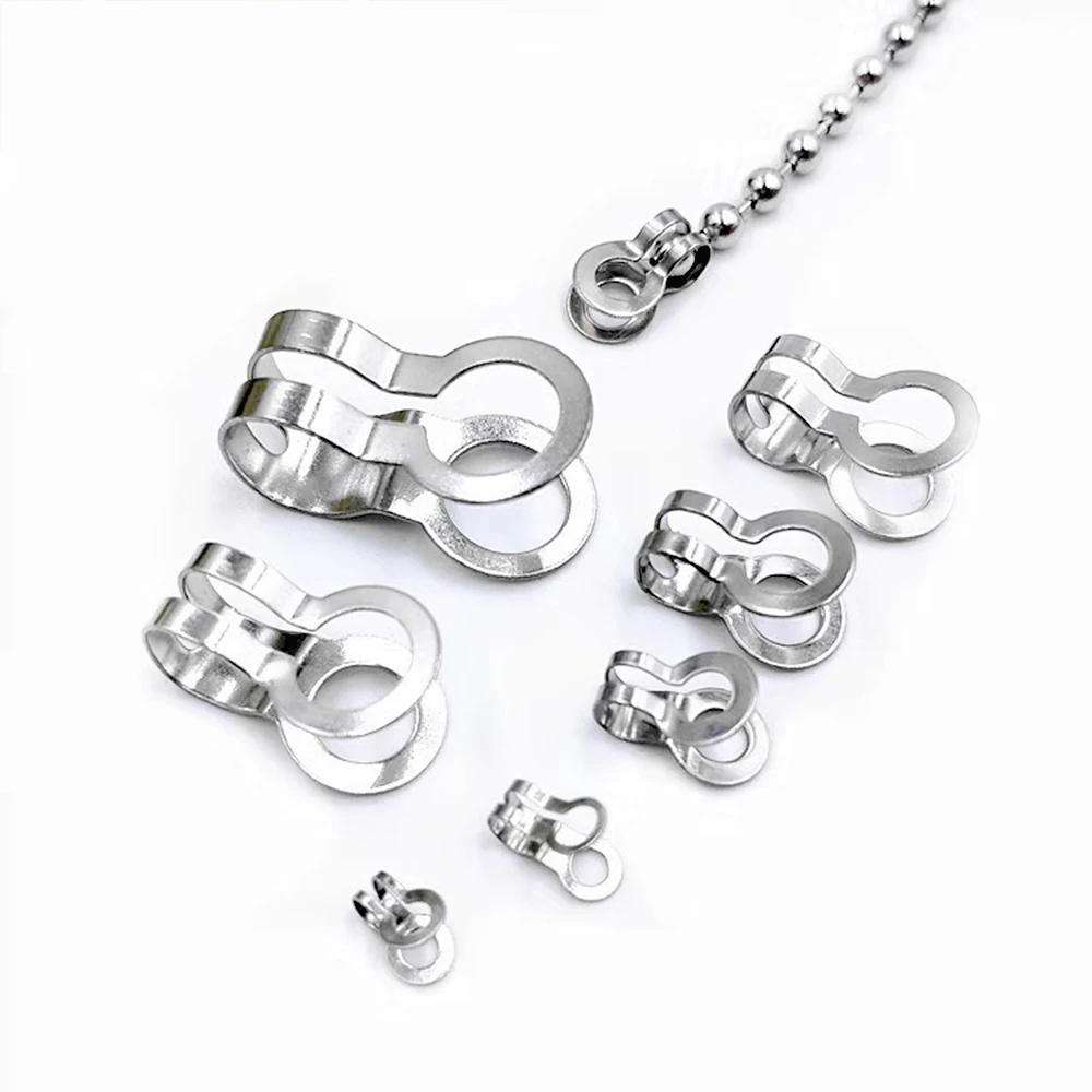 50 Pcs Stainless Steel Bead Chain Buckle Pendant Clasp Tail End Connection Buckle DIY Necklace Clasp Jewelry Accessories 50 Pcs Stainless Steel Bead Chain Buckle Pendant Clasp Tail End Connection Buckle DIY Necklace Clasp Jewelry Accessories