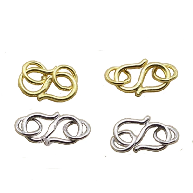 10pcs Clasps In Silver Real 925 Bracelets Hooks Sterling Close Jump Rings S Design Wholesales Jewelry Handicrafts Components 10pcs Clasps In Silver Real 925 Bracelets Hooks Sterling Close Jump Rings S Design Wholesales Jewelry Handicrafts Components