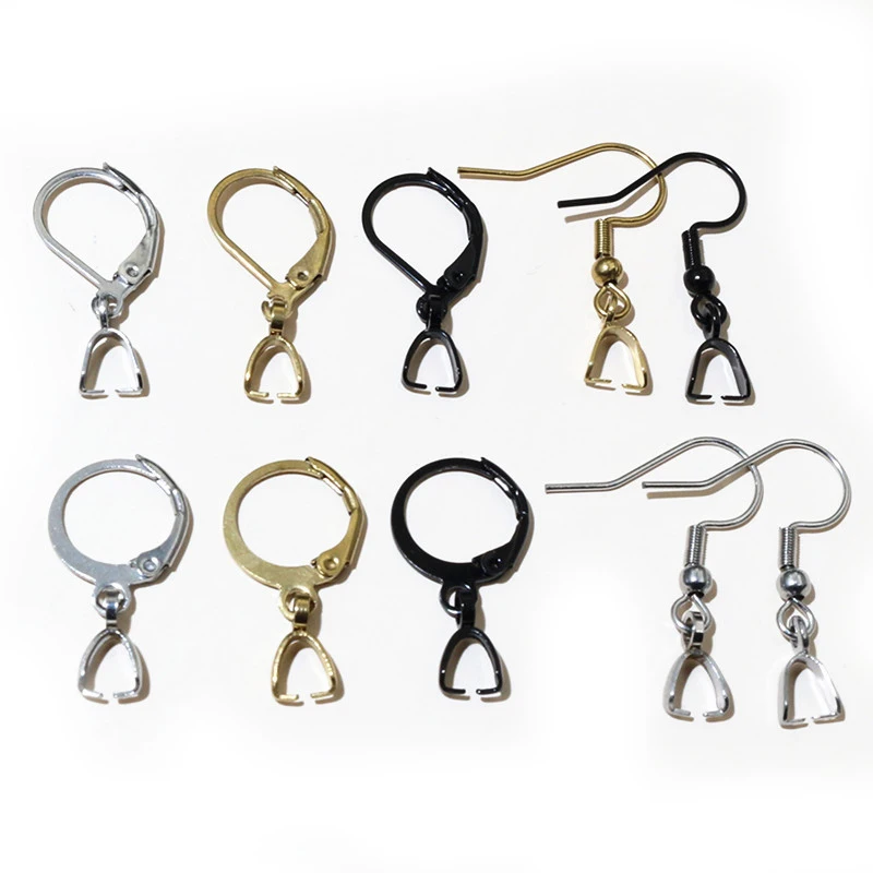 10pcs Earring Hooks Clips with Pinch Clasp for Earrings Stainless Steel Craft DIY Jewelry Making Accessories Findings 10pcs Earring Hooks Clips with Pinch Clasp for Earrings Stainless Steel Craft DIY Jewelry Making Accessories Findings