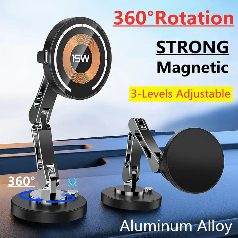 Magnetic Car Wireless Charger Stand Magnet Car Mount Fast Charging Station Phone Holder Bracket For Macsfae iPhone 15 14 13 12 Magnetic Car Wireless Charger Stand Magnet Car Mount Fast Charging Station Phone Holder Bracket For Macsfae iPhone 15 14 13 12