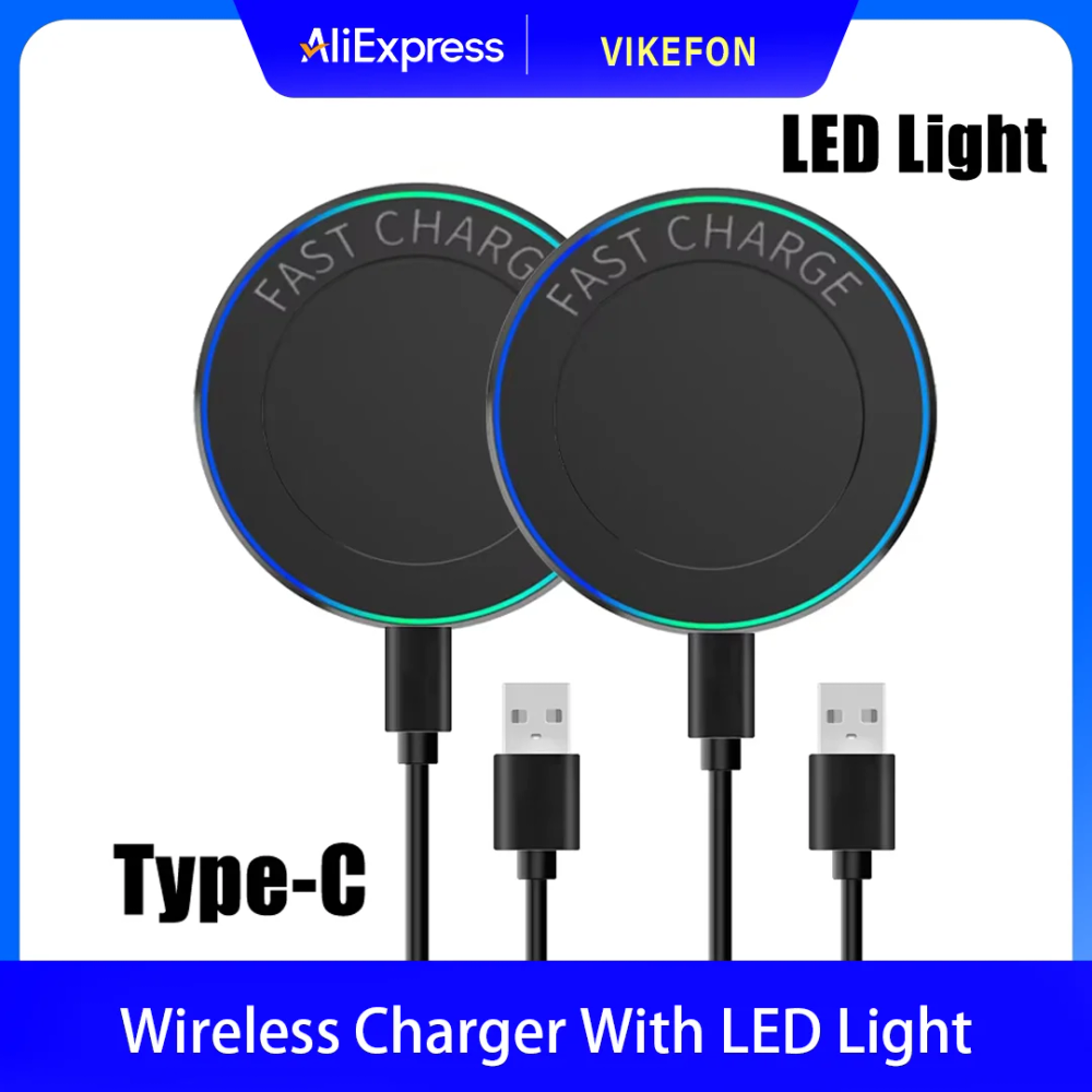Portable Mini Desktop Wireless Charger Stand Pad For iPhone 17 16 15 14 13 12 Pro Max Samsung S25 Xiaomi Fast Charging Station