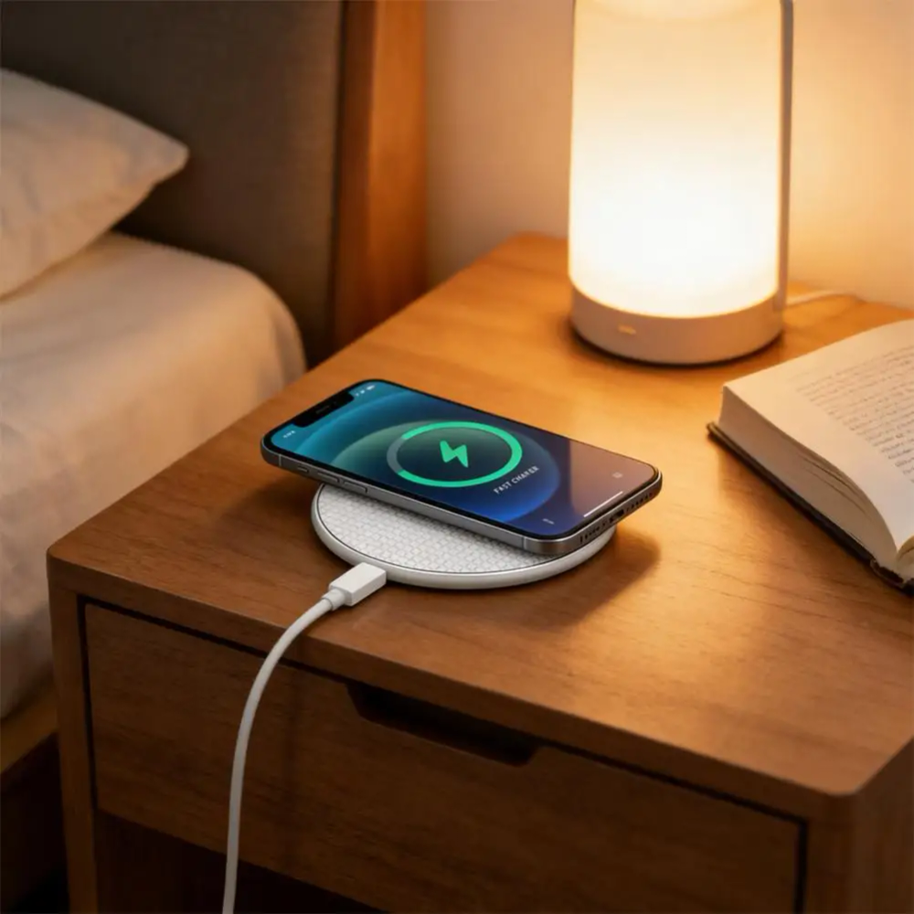 30w Wireless Charger Round Desktop Fast Charging Pad For 17 16 S26 S25 Mate 70 60 Qi Phone Cha C1s1