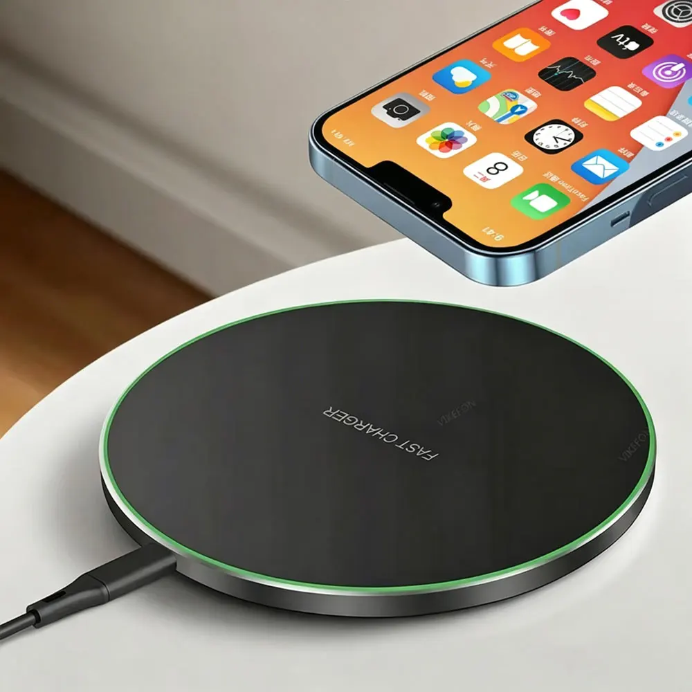 Lightweight Wireless Charger Desktop Pad For iPhone 17 16 15 14 13 12 Pro Max Samsung S25 S24 Xiaomi 17 Fast Charging Station