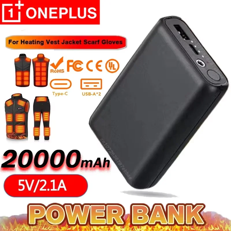 OnePlus USB Fast Charging Ultra-thin Heating Power Bank Portable External Battery Pack For Heating Vest Jacket For iPhone Huawei