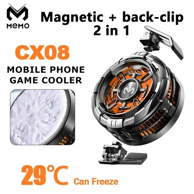 2 IN 1 MEMO CX08 Magnetic Back Clip Universal Mobile Phone Cooler Semiconductor Cooling Fan Freeze Radiator for iOS Android PUBG 2 IN 1 MEMO CX08 Magnetic Back Clip Universal Mobile Phone Cooler Semiconductor Cooling Fan Freeze Radiator for iOS Android PUBG
