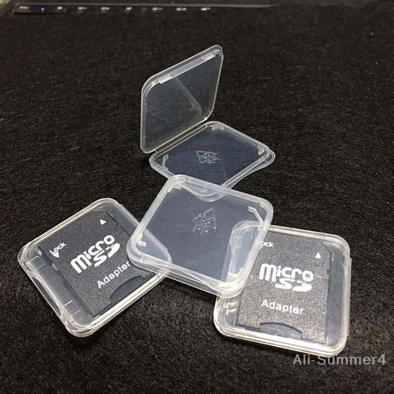 10pcs Memory Card Case Box Protective Case for SD SDHC MMC XD CF Card Transparent