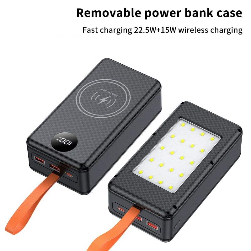 12*21700 Battery Holder 10W 22.5W Fast Charging 15W Wireless Charging DIY Power Case Dual USB Type C Charge Box With LED Light 12*21700 Battery Holder 10W 22.5W Fast Charging 15W Wireless Charging DIY Power Case Dual USB Type C Charge Box With LED Light