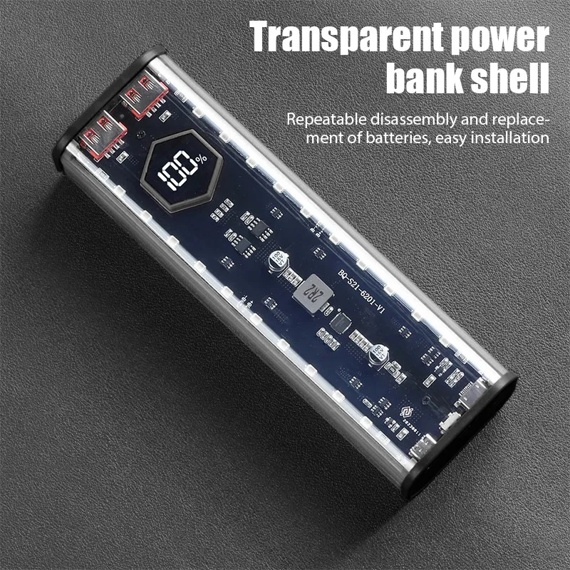 8 Slots 18650 DIY Power Bank Case Fast Charging Power Bank Case large Capacity Digital Display Battery Storage For Xiaomi Huawei 8 Slots 18650 DIY Power Bank Case Fast Charging Power Bank Case large Capacity Digital Display Battery Storage For Xiaomi Huawei