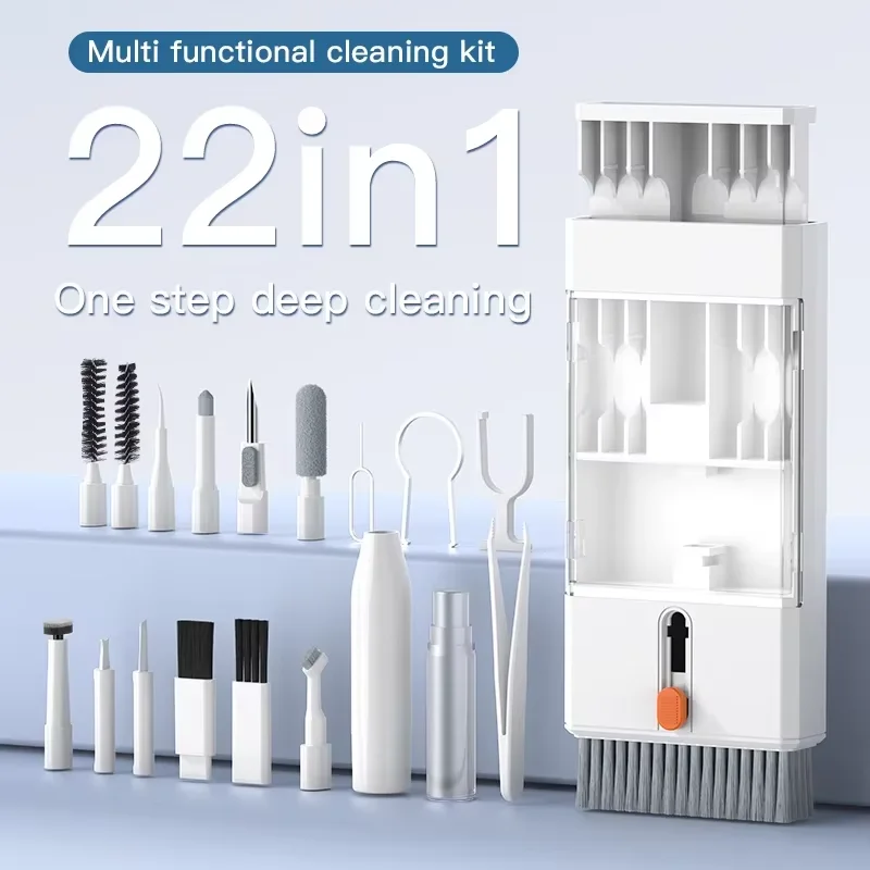 22-in-1 Phone Keyboard Cleaning Kit Laptop Cleaner Computer Screen Cleaning Brush Tool, Multi-Function PC Electronic Cleaner Kit