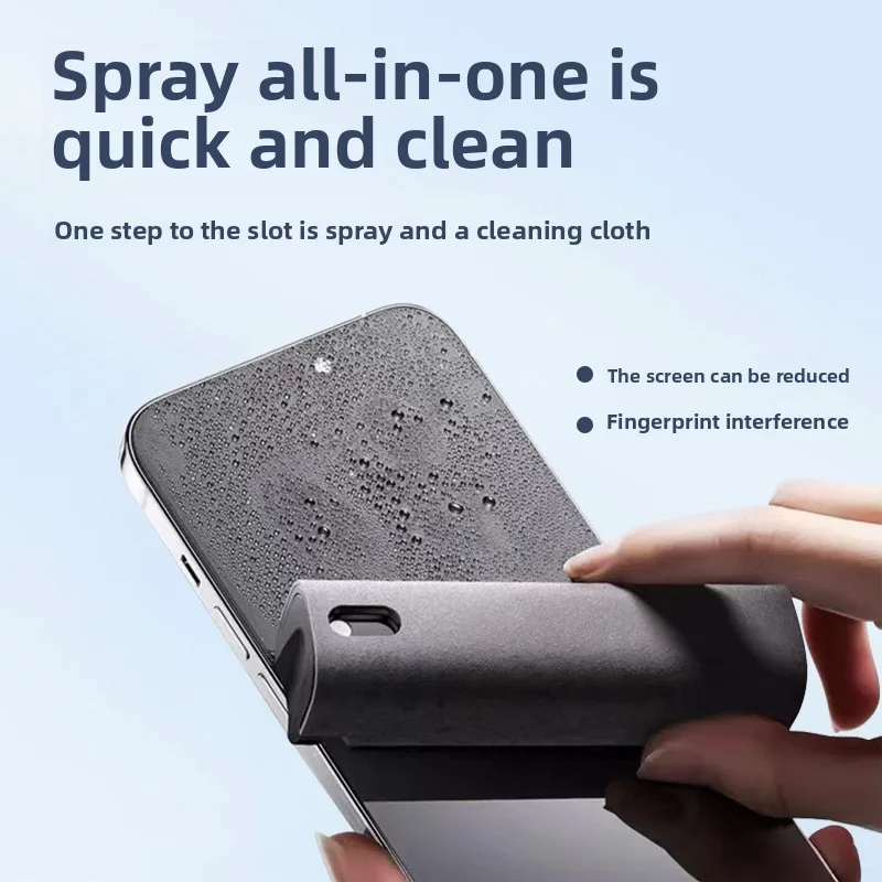 2 in 1 Spray Cleaner Wipe for Phone Screen Tablet Car Touchscreen Cleaning Kit with Microfiber Cloth Safe Effective 2 in 1 Spray Cleaner Wipe for Phone Screen Tablet Car Touchscreen Cleaning Kit with Microfiber Cloth Safe Effective