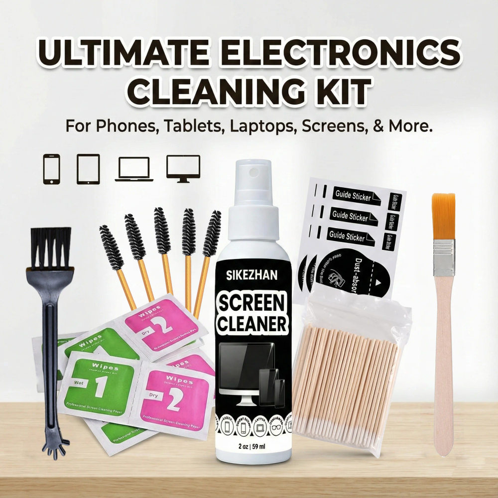 All-in-1 Electronics Cleaning Kit for iPhone AirPods, Phone Screen Cleaner, Charging Port & Speaker Brush, Tech Cleaning Tool All-in-1 Electronics Cleaning Kit for iPhone AirPods, Phone Screen Cleaner, Charging Port & Speaker Brush, Tech Cleaning Tool