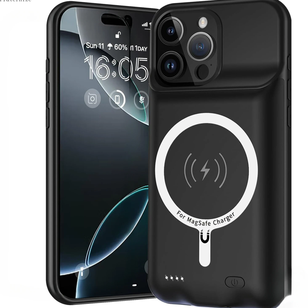 Battery Case for iPhone 16 Pro Max Portable Charging Case with Wireless Charging for Magsafe with CarPlay Battery Pack 7000mAh Battery Case for iPhone 16 Pro Max Portable Charging Case with Wireless Charging for Magsafe with CarPlay Battery Pack 7000mAh