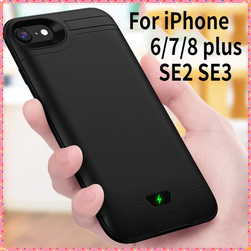 10000mAh Slim Ultra Thin Backup Power Bank Battery Case For iPhone 6/7/8 plus SE2 SE3 Charging Case Battery Charger Case Cover 10000mAh Slim Ultra Thin Backup Power Bank Battery Case For iPhone 6/7/8 plus SE2 SE3 Charging Case Battery Charger Case Cover