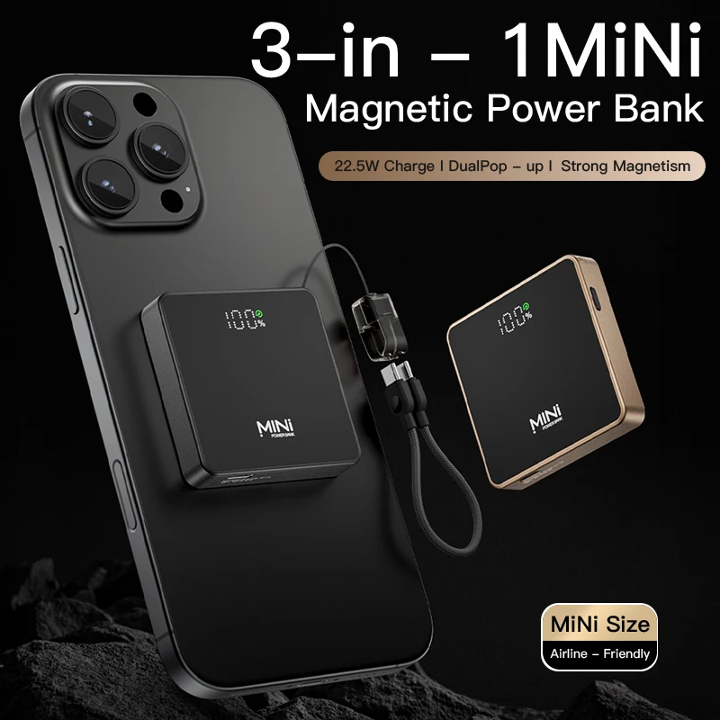 Original Portable MINI magnetic wireless Powerbank 10000mAh Power banks for Magsafe external Auxiliary battery for iPhone 17 16 Original Portable MINI magnetic wireless Powerbank 10000mAh Power banks for Magsafe external Auxiliary battery for iPhone 17 16