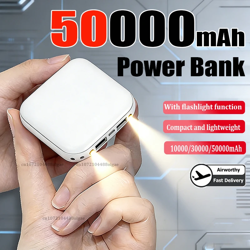 50000mAh Mini Power Bank Portable Charger Mirror Screen LED Digital Powerbank External Battery For iPhone Xiaomi Huawei Samsung 50000mAh Mini Power Bank Portable Charger Mirror Screen LED Digital Powerbank External Battery For iPhone Xiaomi Huawei Samsung