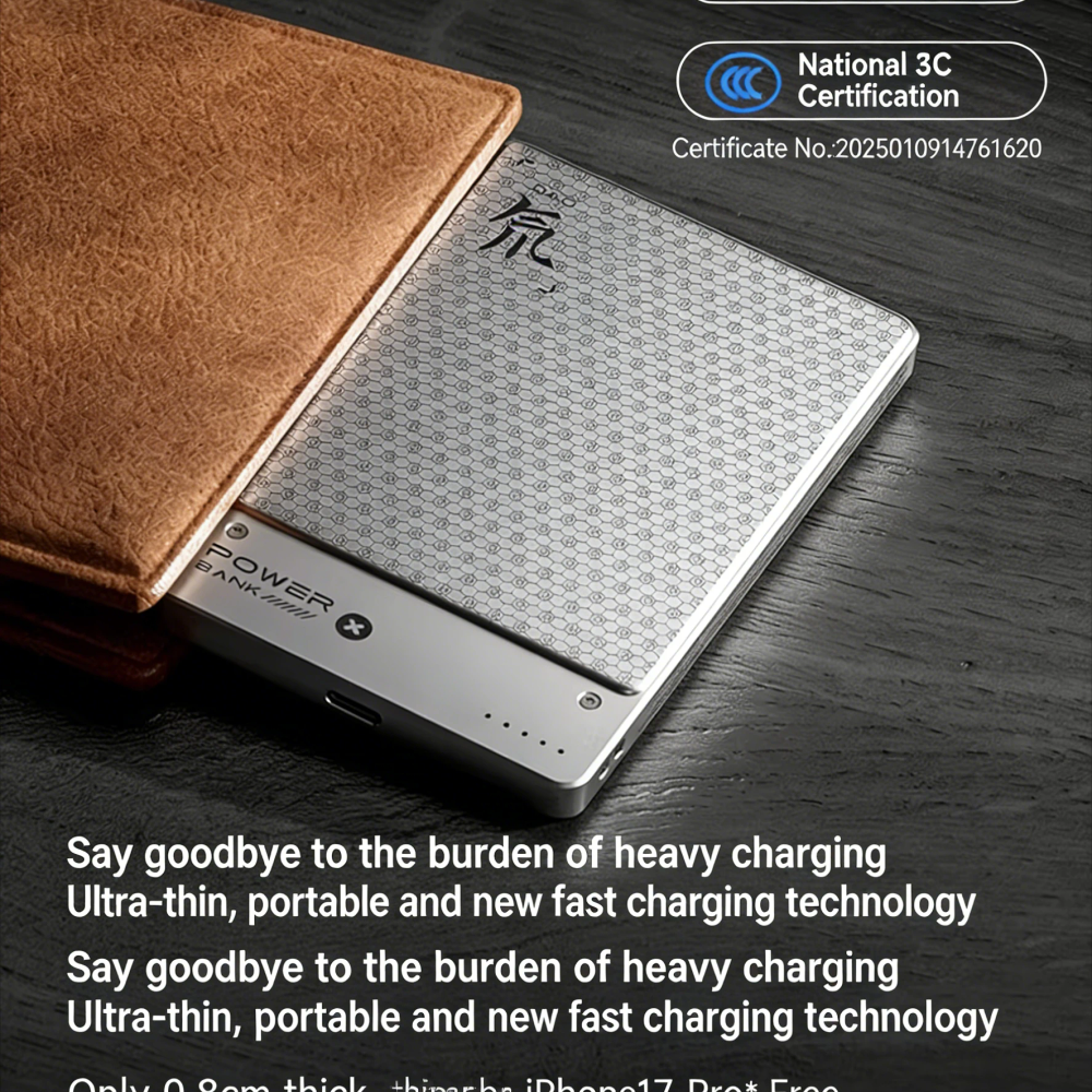 REDMAGIC DAO Ultra-Thin Magnetic Power Bank Portable Charger with Cable Magnetic Qi2 15W Fast Charger with MagSafe Compatibility