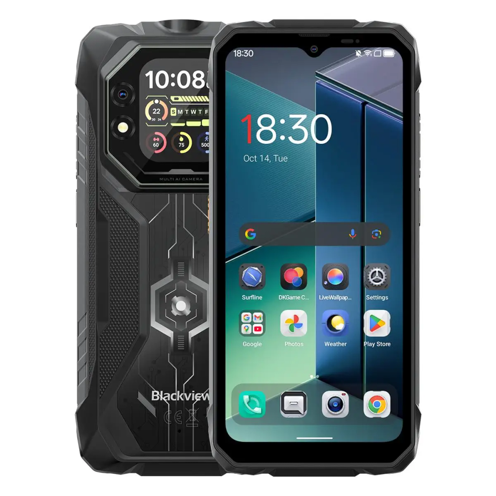 Blackview ROCK 1 Rugged Smartphone 6.56" HD+ IPS Display 8GB+256GB 15000mAh Battery 55W 16MP Camera 4G Android 16 NFC
