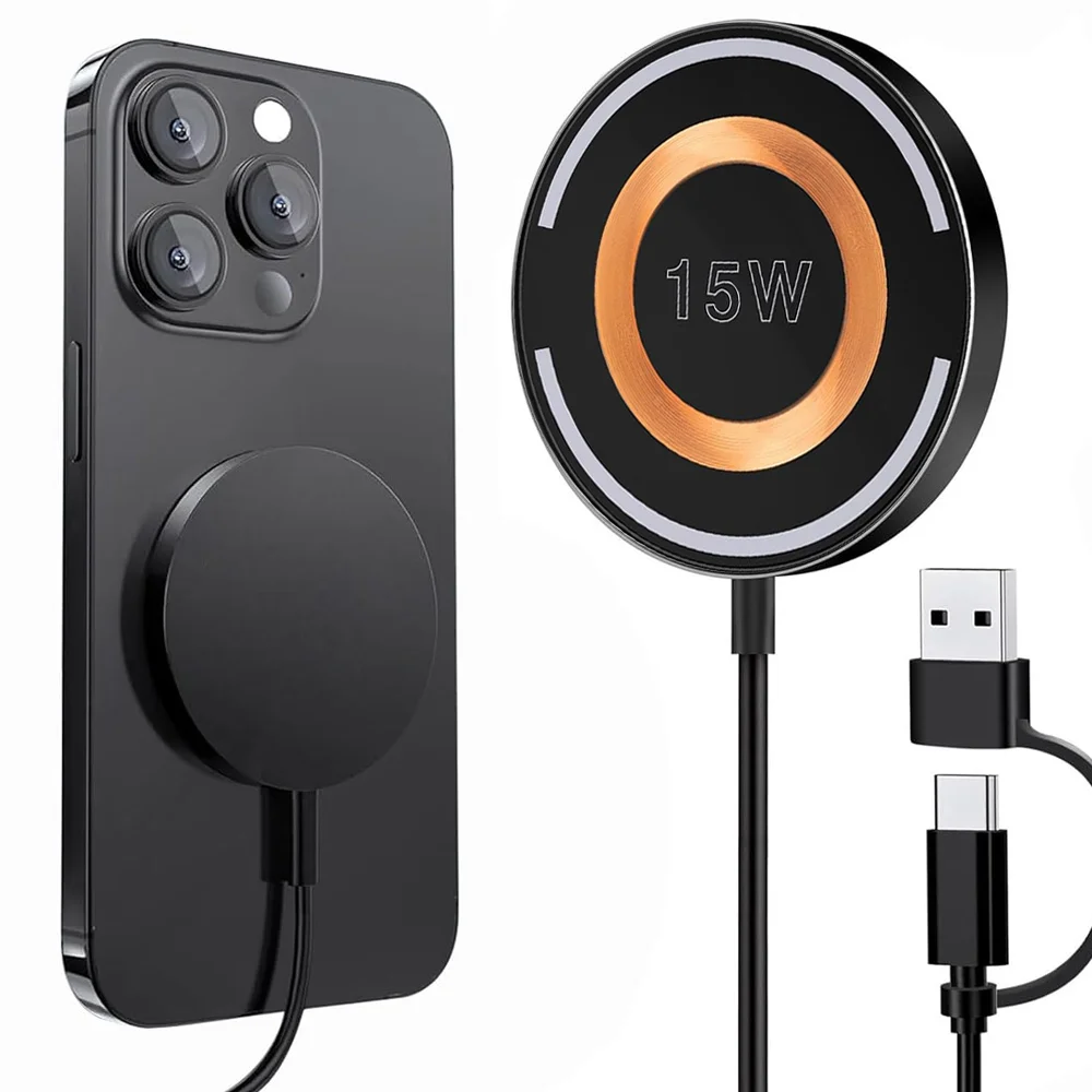 Essager Magnetic Wireless Charger Pad Fast Charging Qi Adapter for iPhone 17/16/15/14pro Max Xiaomi Pad PD Compatible Essager Magnetic Wireless Charger Pad Fast Charging Qi Adapter for iPhone 17/16/15/14pro Max Xiaomi Pad PD Compatible