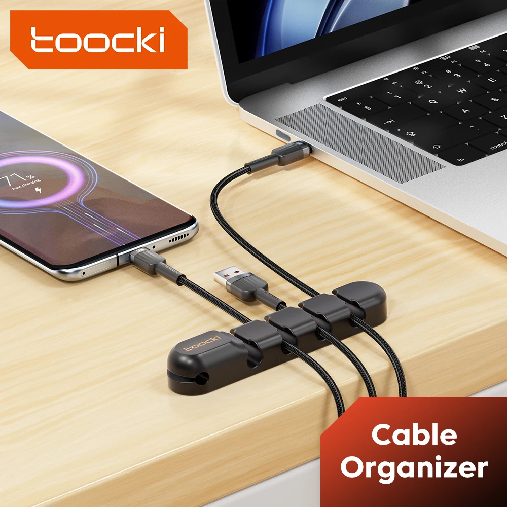 Toocki Cable Organizer 3 5 7 Hole Cables Winder Flexible Wire Management Clips for Charger Cable Clearance Cord Protector 2Pack Toocki Cable Organizer 3 5 7 Hole Cables Winder Flexible Wire Management Clips for Charger Cable Clearance Cord Protector 2Pack