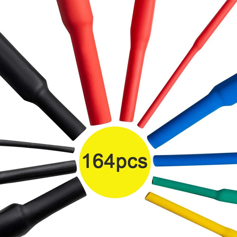 164pcs Heat Shrink Tube for Mobile Cellphone Cable Wire Cable Insulated Sleeving Tubing Waterproof Wire Connect Protector Cover 164pcs Heat Shrink Tube for Mobile Cellphone Cable Wire Cable Insulated Sleeving Tubing Waterproof Wire Connect Protector Cover