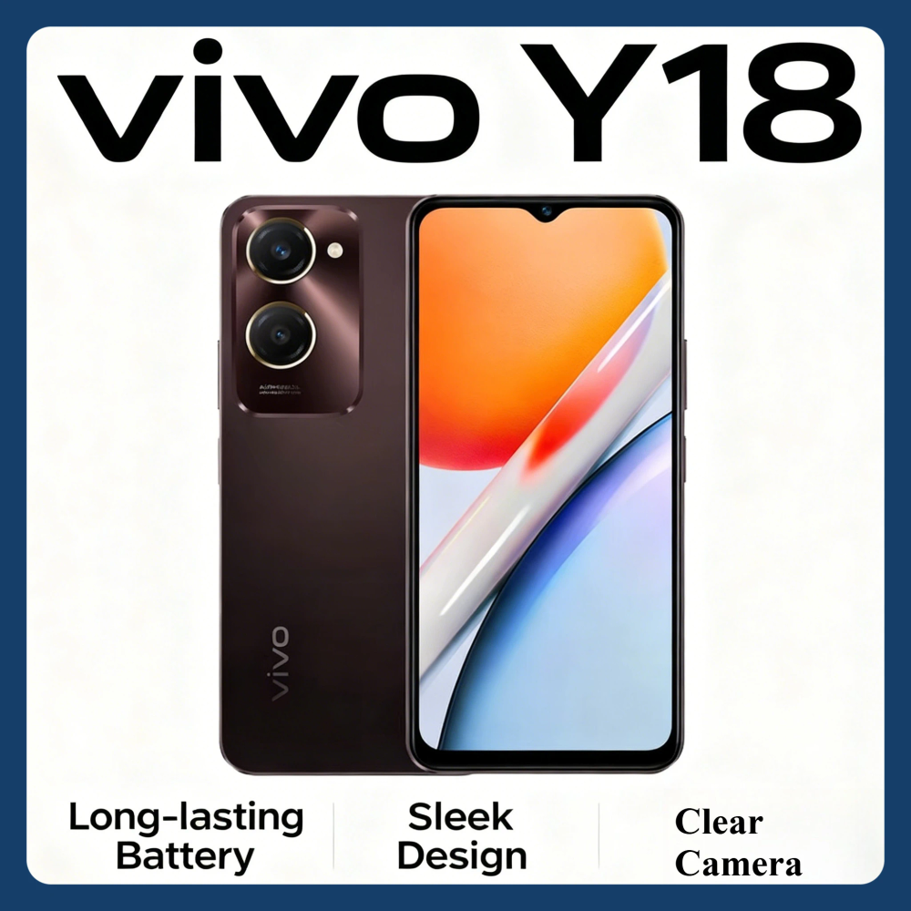Vivo Y18 Smartphone 50MP Camera 90Hz 840Nits Sunlight Display 5000mAh Battery 128GB Expandable Storage Mobile Phones Smartphone