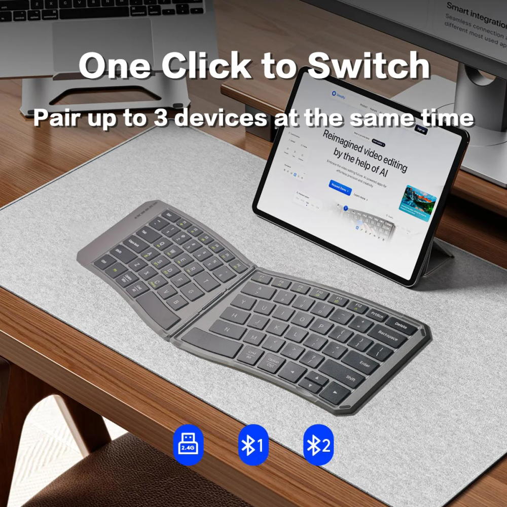 BOW Bluetooth Foldable Mobile Phone Keyboard Rechargable Portable Wireless Folding Keyboard for iPhone Huawei Phone BOW Bluetooth Foldable Mobile Phone Keyboard Rechargable Portable Wireless Folding Keyboard for iPhone Huawei Phone